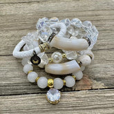 White Goddess Bracelet Stack